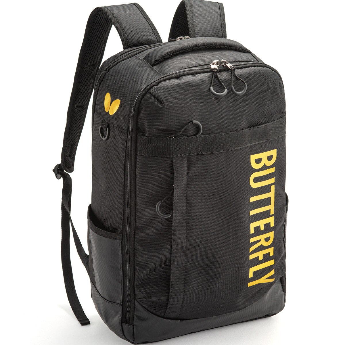 Butterfly Raffines Rucksack Bag: Front View of the Gold